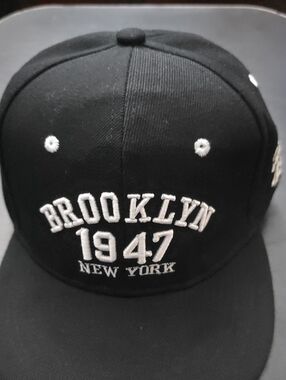 Brooklyn 1947 Embroidered Black Snapback Hat